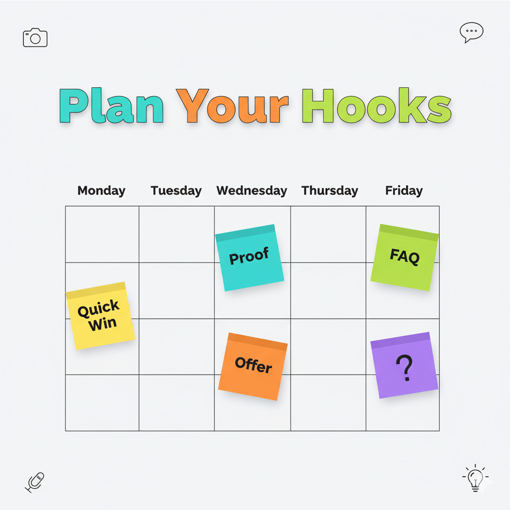 How to Use Hooks in Your Instagram Reels Content Calendar (Free Template + 25 Hooks)